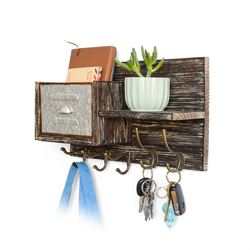 DIY Key Holder Hooks | Mail Wall Organizer